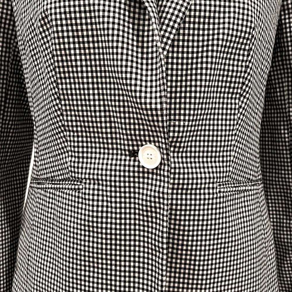 Talbots Gingham Patterned One Button Blazer - image 3